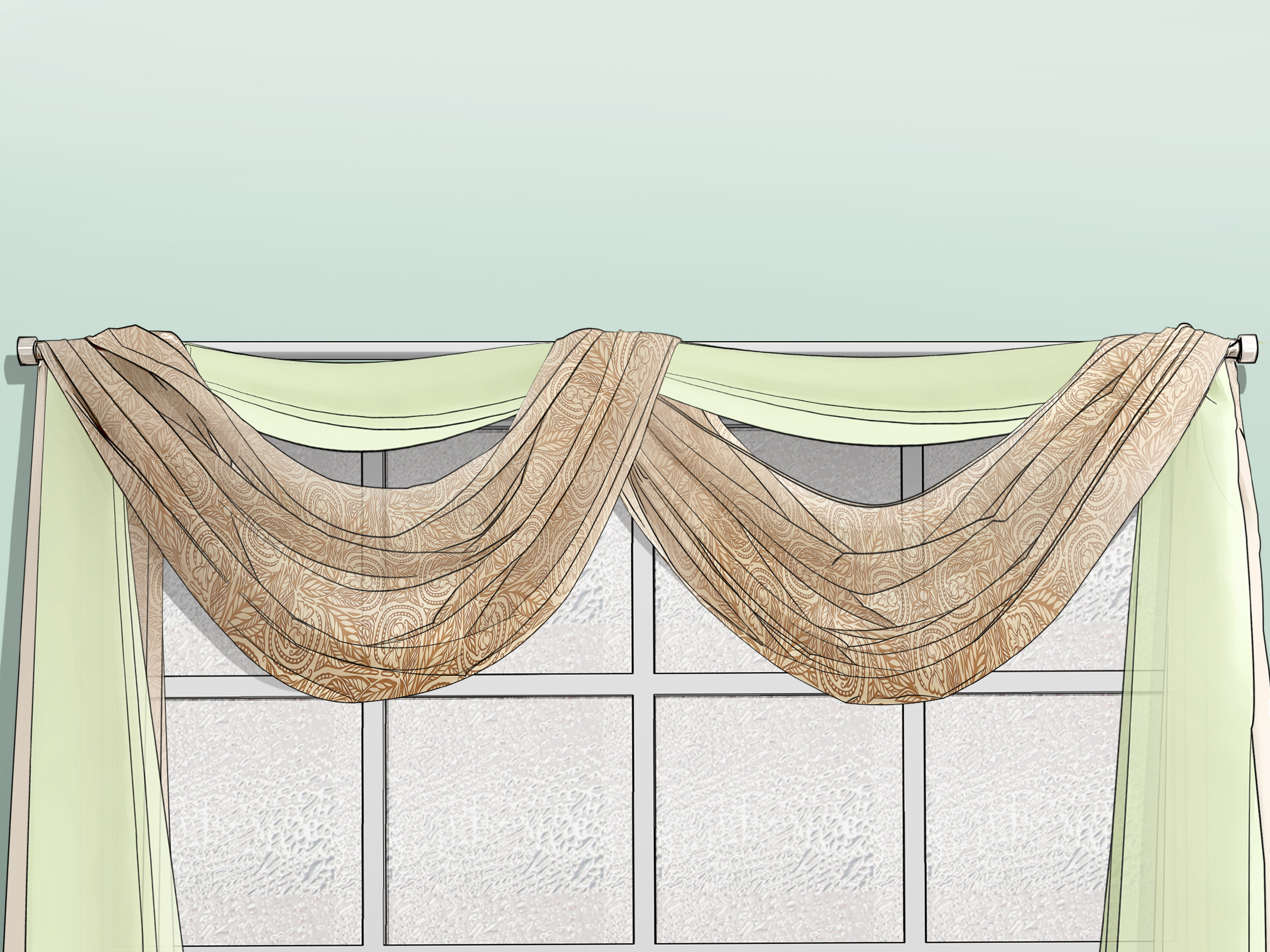 3 Ways to Drape Window Scarves