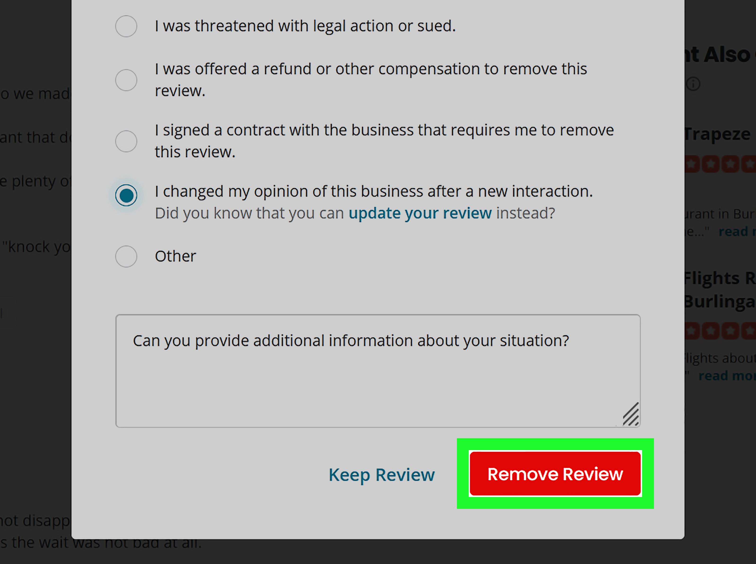 How to Edit or Remove a Posted Review on Yelp
