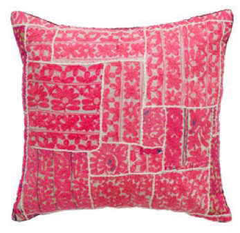 Pink Vintage Thar Desert Textile Pillows
