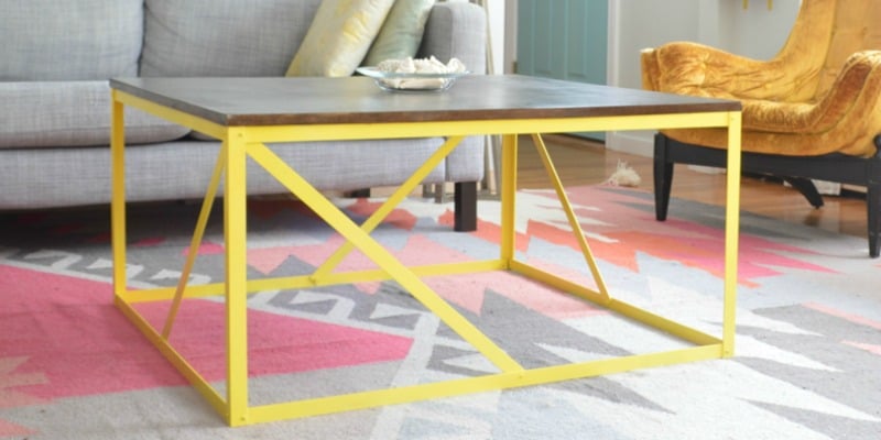 How to Build a Modern Industrial Wood and Metal Coffee Table